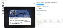 Patriot P210 SATA 3 2TB SSD alınır mı? | Technopat Sosyal