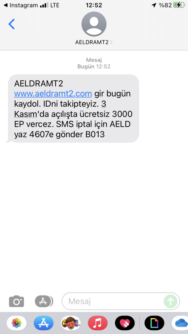 AELDRAMT2 SMS iptali | Technopat Sosyal