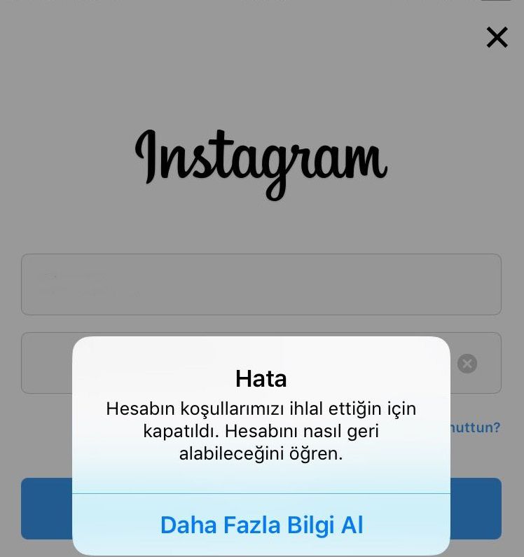 Instagram hesabım ihlalden kapatıldı | Technopat Sosyal