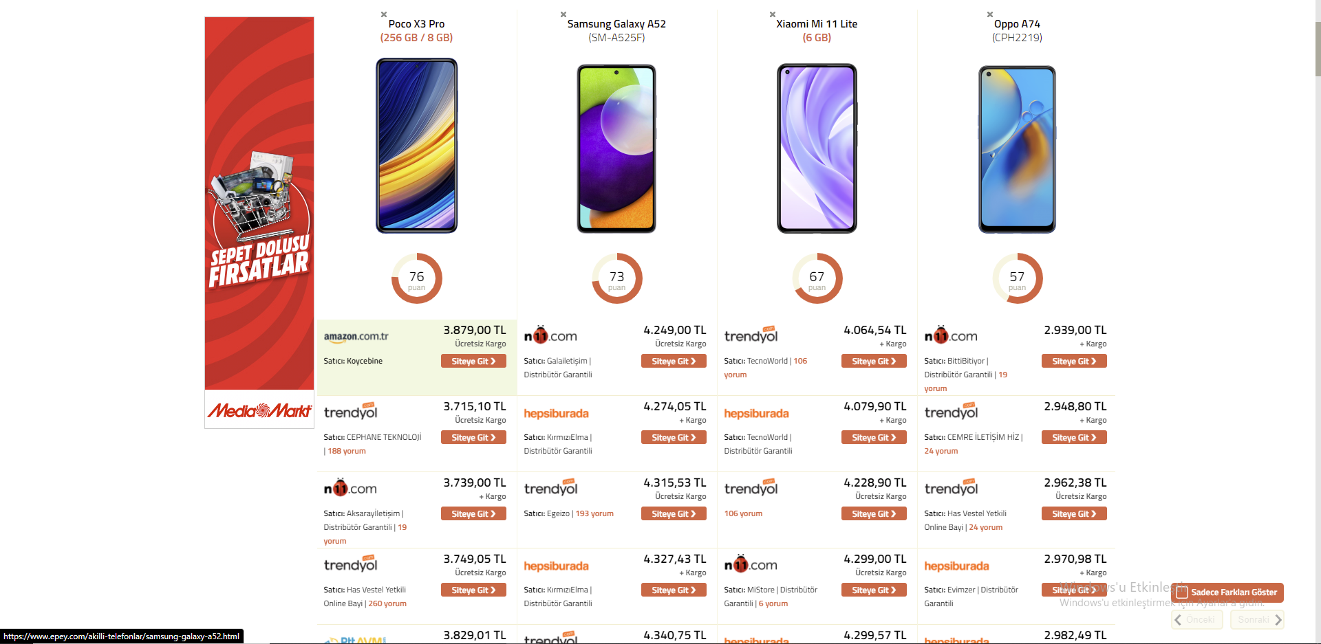 Poco X3 Pro vs Samsung A52 vs Xiaomi Mi Note 10 Pro vs Xiaomi Mi 11 Lite |  Technopat Sosyal