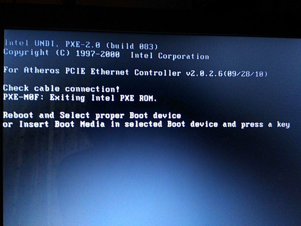 Check cable connection.. ! PXE-M0F: Exiting Intel PXE ROM hatası (Videolu)  | Sayfa 5