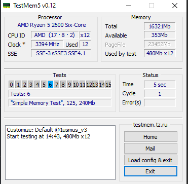 Windows üzerinden çalışan RAM test programı #2: TM5 Donanım Arşivi