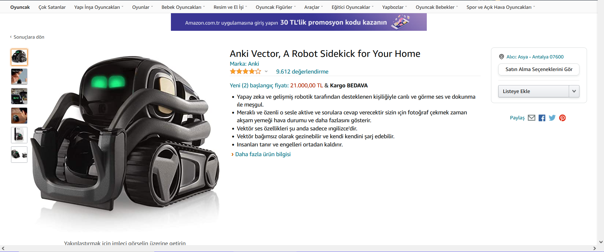 Anki Vector robot nereden ucuza bulabilirim? | Technopat Sosyal