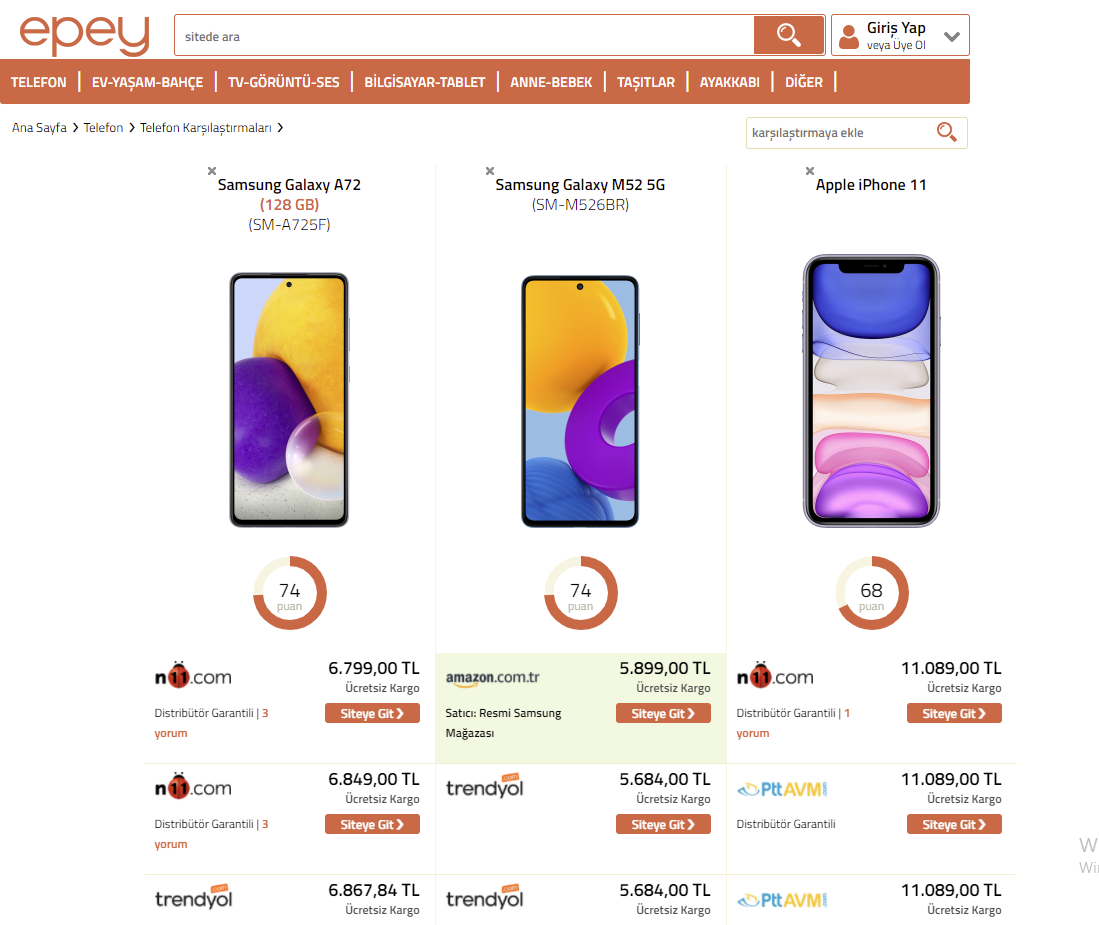 iPhone 11 vs. Samsung Galaxy A72 | Technopat Sosyal