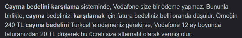 Vodafone'dan Turkcell'e numara taşıma