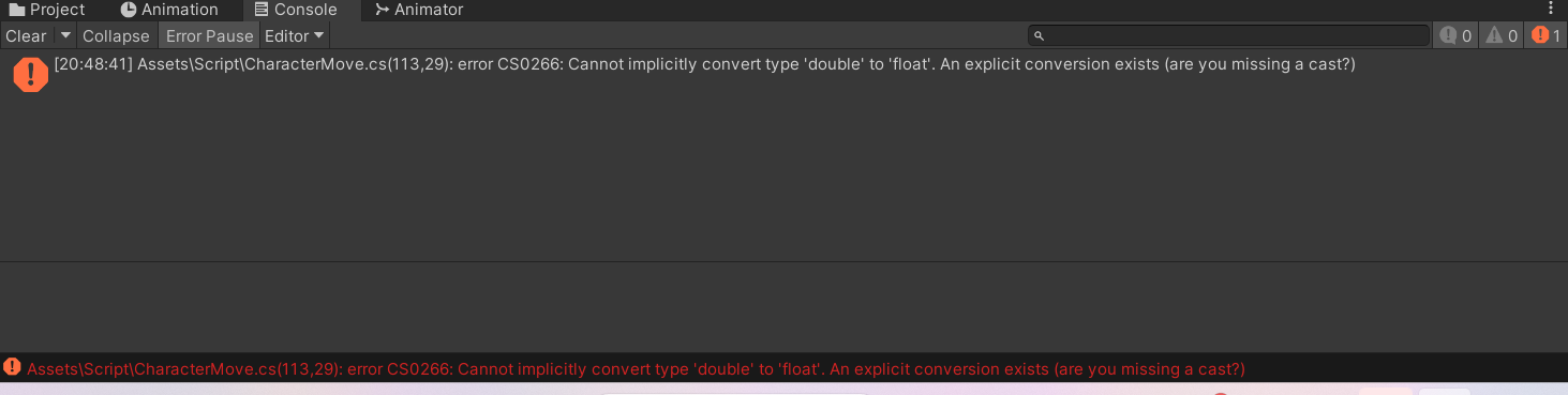 C#: Unity "Cannot implicitly convert type 'double' to 'float'" hatası |  Technopat Sosyal