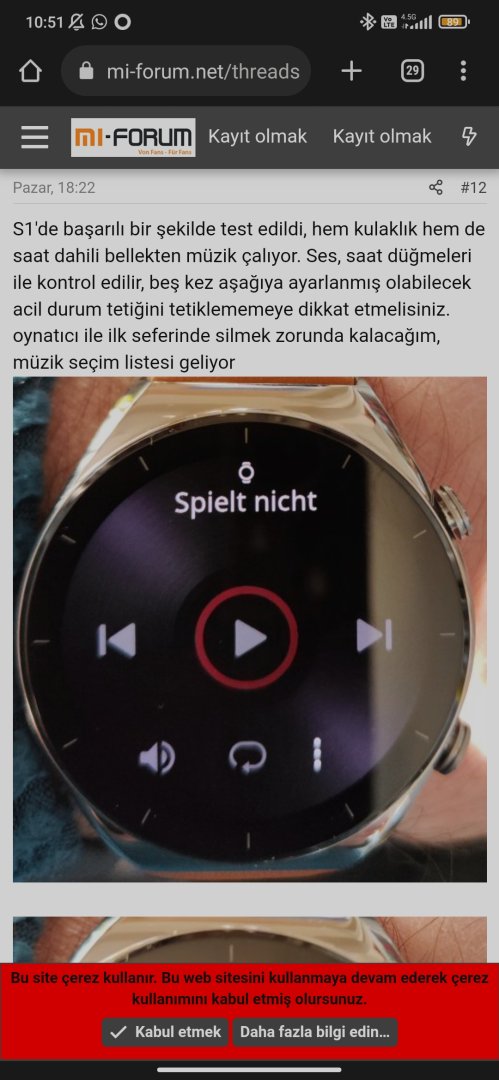 Xiaomi Watch S1 Active müzik hatası | Technopat Sosyal