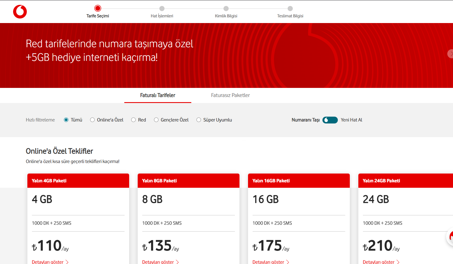 Vodafone hat taşırken paket veya tarife seçtiriyor | Technopat Sosyal