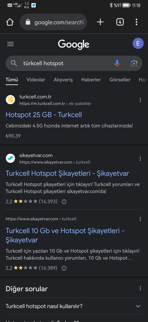 Turkcell 50GB hotspot paketi ana internetten tüketiyor | Technopat Sosyal