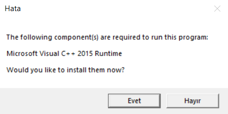 Çözüldü: PUBG Lite "C++ 2015 Runtime" hatası
