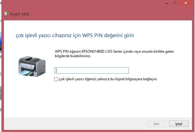 EPSON L355 Wi-Fi Kurulum WPS Pin - Technopat Sosyal