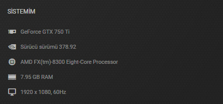 GTX750Ti ve AMD FX-8300 Oyunlarda FPS Düşüşü