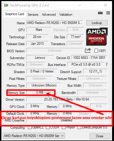 AMD R5 M200/HD 8500M KOD 43 Hatası | Technopat Sosyal