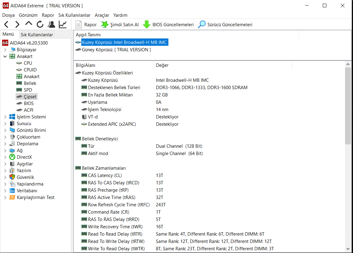 Monster Abra A5 v5.2 desteklediği RAM hızı nedir?
