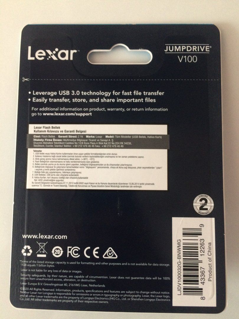 Lexar JumpDrive V100 32 GB USB Bellek İncelemesi | Technopat Sosyal