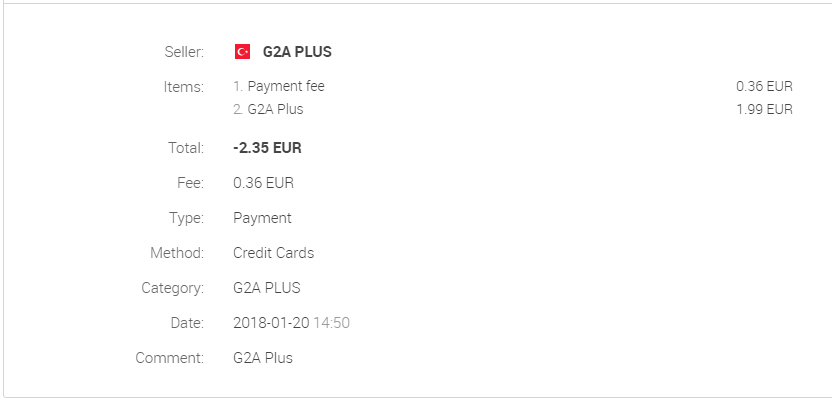 G2A "Plus" Adı Altında 2.35 EUR Tutarında İşlem Yaptı