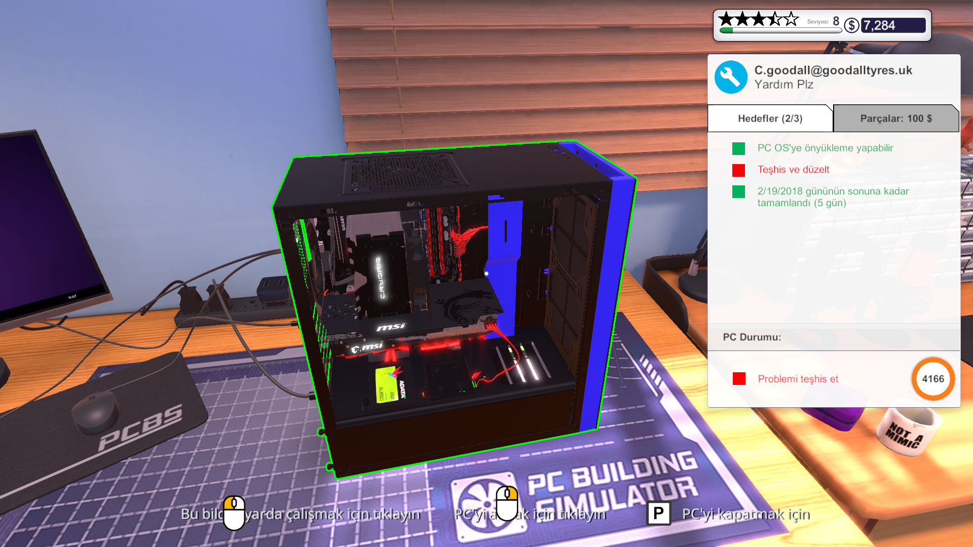 PC Building Simulator'da Teşhis ve Düzelt Kırmızı Yanıyor | Technopat Sosyal
