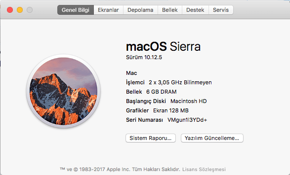 VMware macOS Sierra Ekran Kartı Belleği Artırma