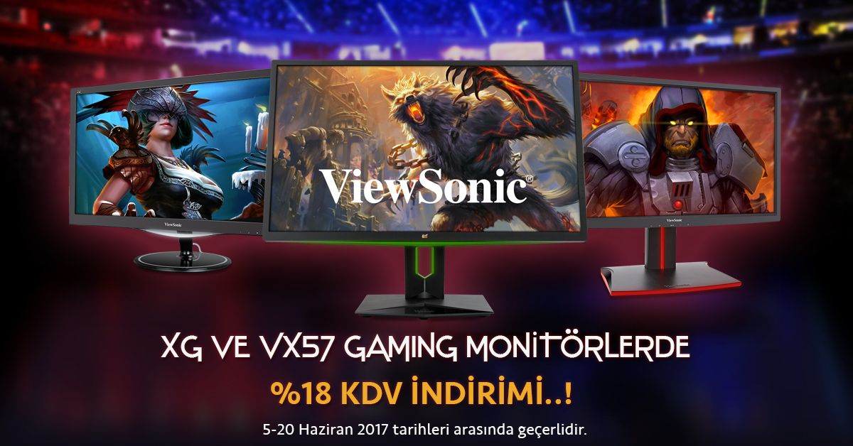 ViewSonic Gaming Monitör %18 KDV İndirim Kampanyası | Technopat Sosyal