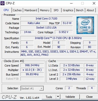 i3 7100 CPU-Z Benchmark | Technopat Sosyal