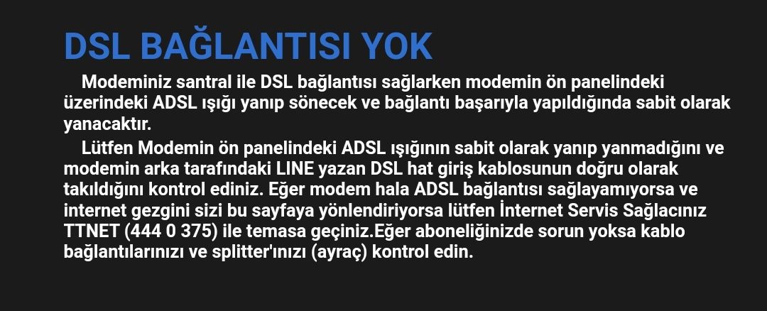Türk Telekom "DSL bağlantısı yok" hatası | Technopat Sosyal
