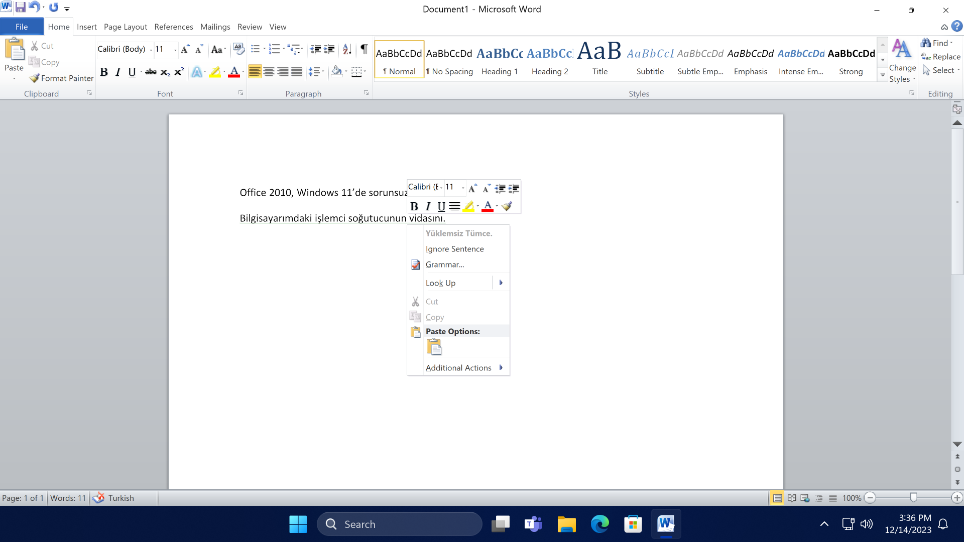 Windows 11'de Office 2010 sorunsuz çalışıyor | Technopat Sosyal