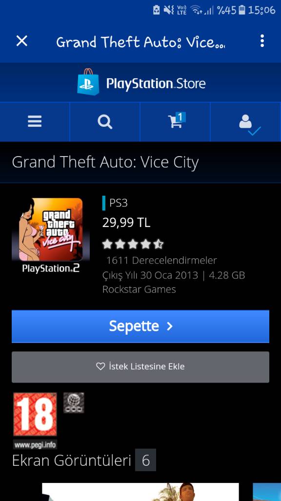 PS3'te PS Store'de GTA Vice City Olmaması