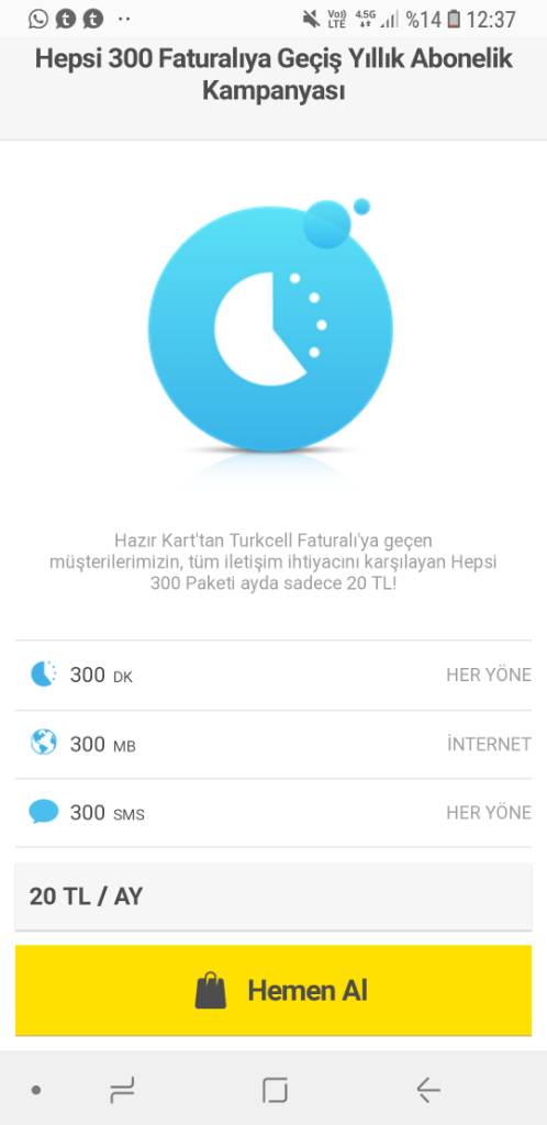 Turkcell faturalı 30 TL'den ucuz paket önerisi