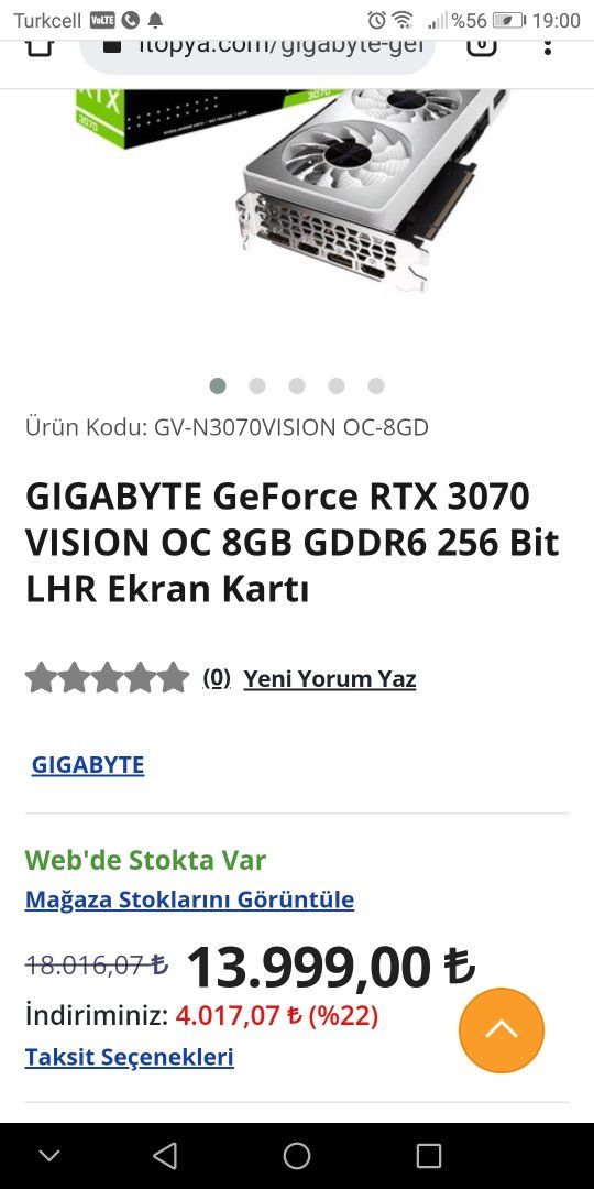 13.999 TL'ye Gigabyte RTX 3070 vision OC alınır mı? | Technopat Sosyal