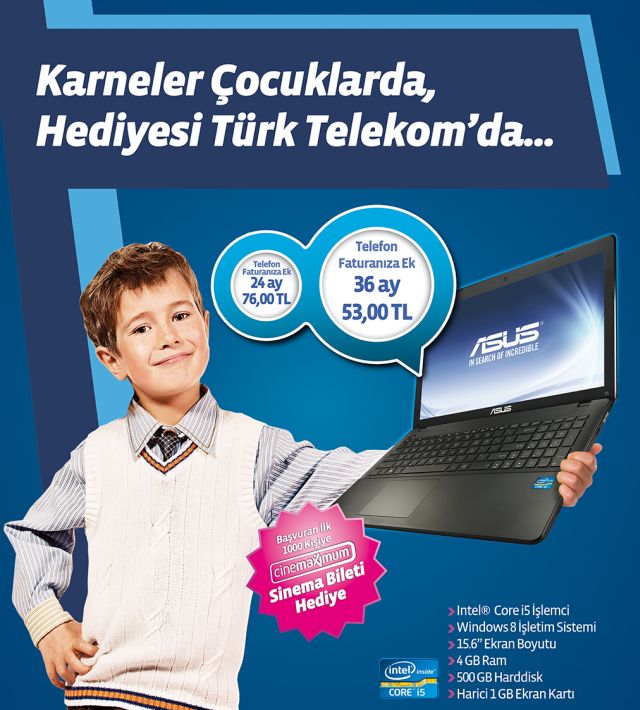 Türk Telekom'dan Asus Notebook'lara Hediye - Technopat