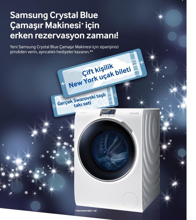 Samsung'dan Crystal Blue Serisi Çamaşır Makineleri - Technopat