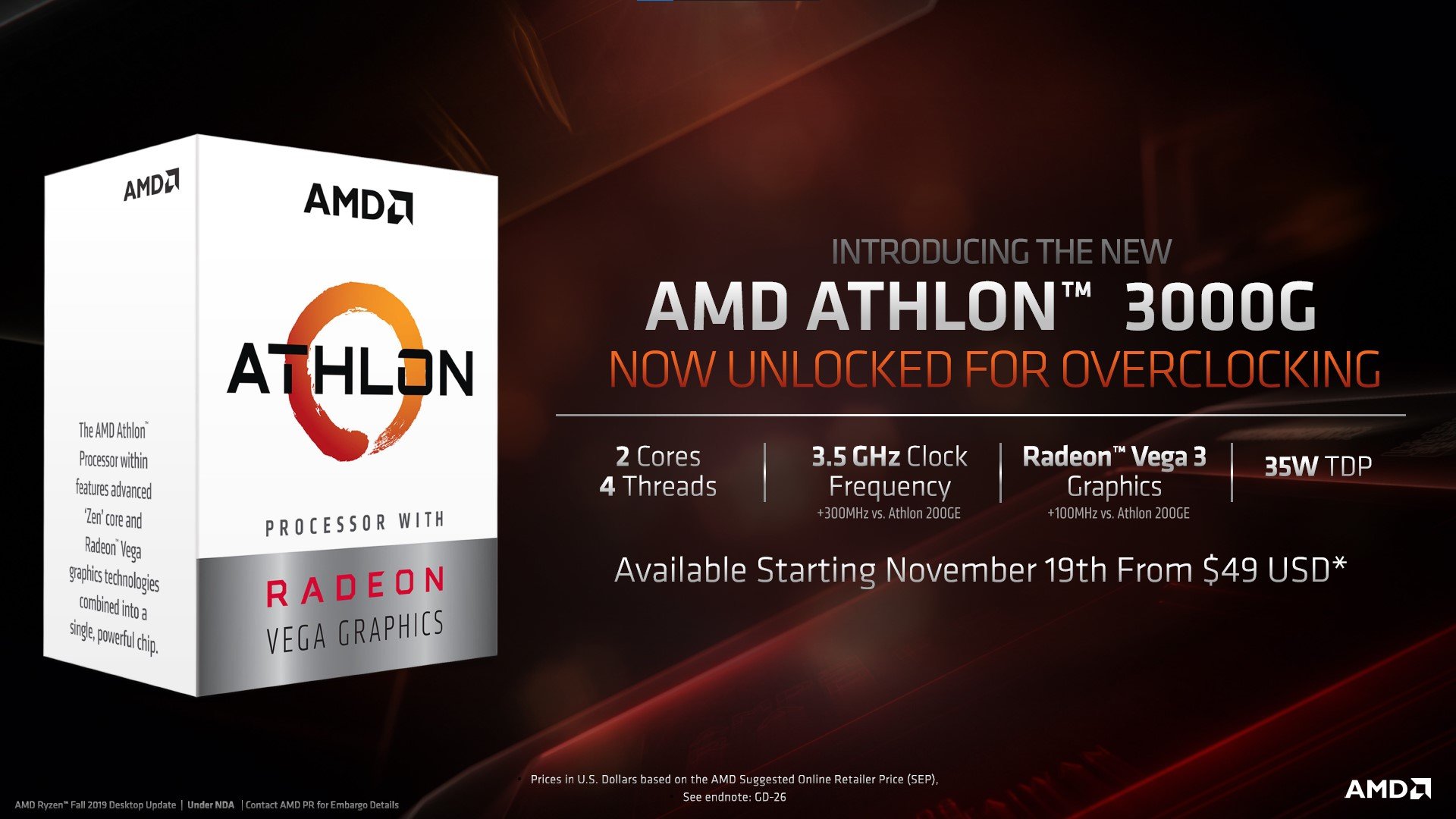 AMD Athlon 3000G, Çarpan Kilidi Açık Geliyor - Technopat