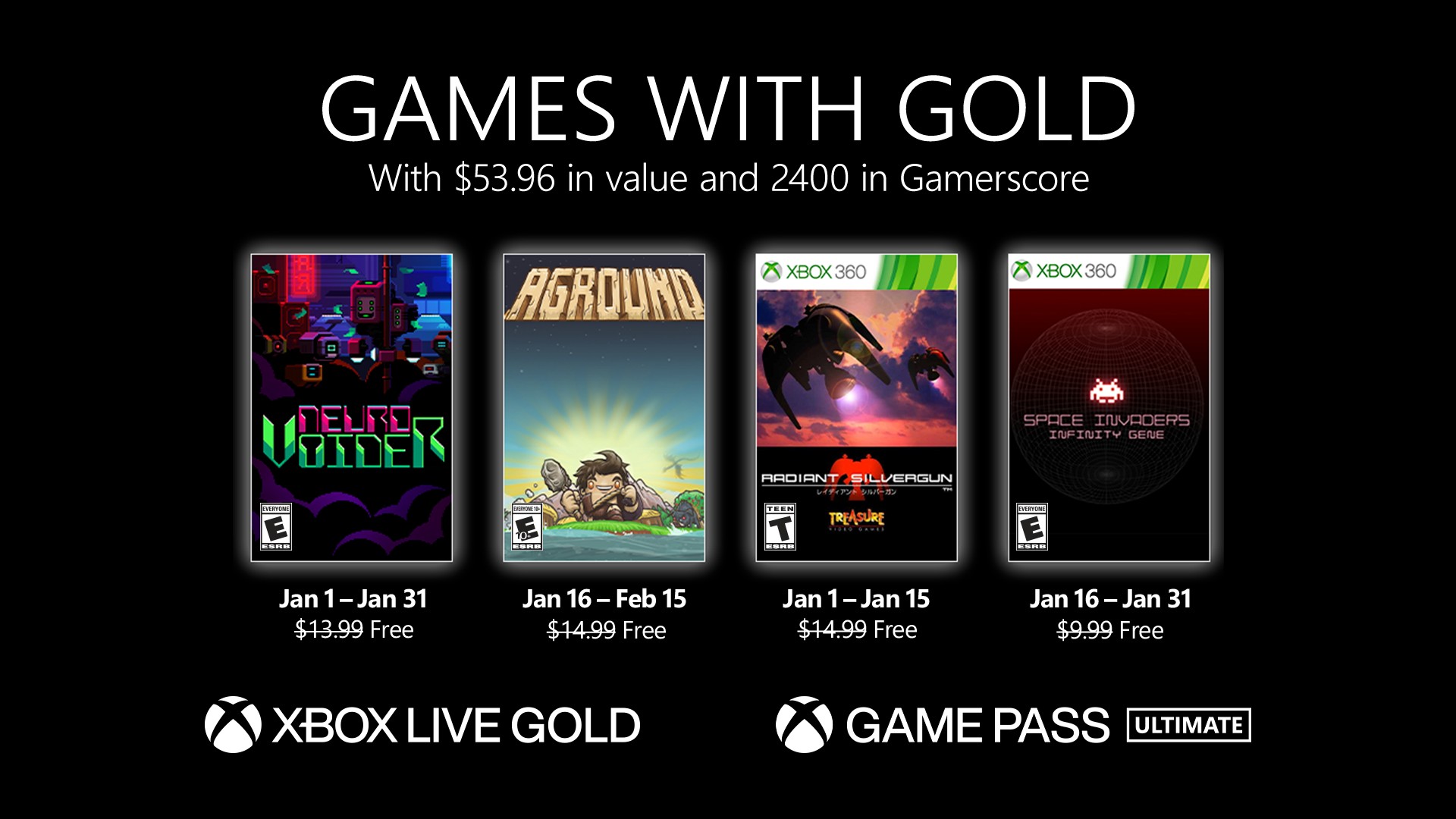 Xbox Games with Gold Ocak Ayı Oyunları Açıklandı - Technopat